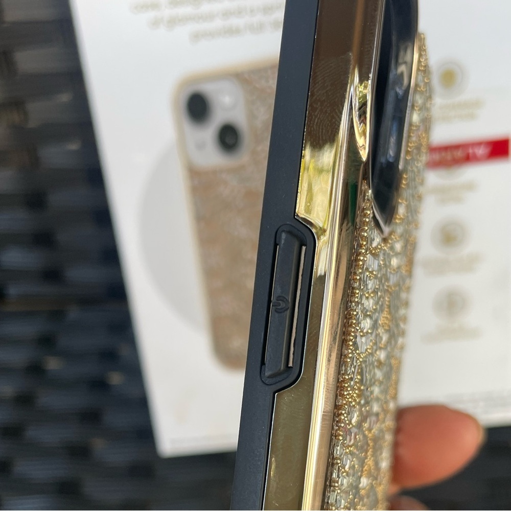 iPhone Case 14/13 ,Gold Glitz & Glam Phone Case for iPhone 14/13 - Picture 10 of 13